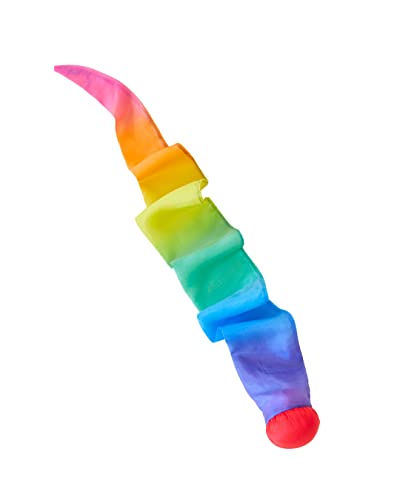 Sarah's Silks - Skytail - Waldorf Toys for Kids, 35' Long, Safe for Outdoor and Indoor Use - Rainbow Comet