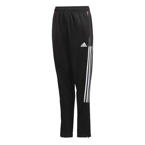 adidas Kids Tiro 21 Track Pants, Black/White, Medium