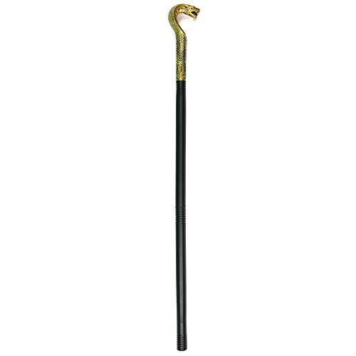 Skeleteen King Cobra Pimp Cane - Egyptian Style Staff or Scepter for Emperor - 1 Piece Costume Accessory Prop Gold