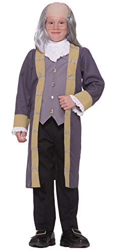 Forum Novelties Child's Ben Franklin Costume, Medium, Grey/White