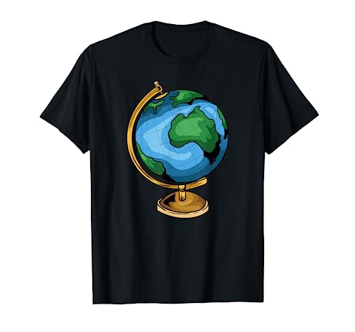 Retro Earth Globe Graphic - Earth Mapping Map - Geography T-Shirt