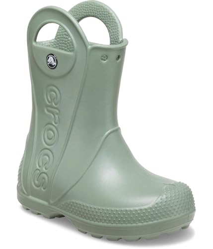 Crocs Handle It Rain Boots (Toddler/Little Kid), Moss, 9 US Unisex