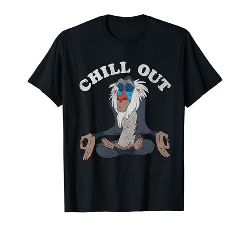 Disney Lion King Rafiki Chill Out Meditation Graphic T-Shirt