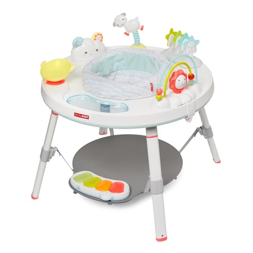 Skip Hop Baby Activity Center: Interactive Play Center with 3-Stage Grow-with-Me Functionality, 4mo+, Silver Lining Cloud