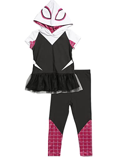 Spider-Man Spider-Gwen Ghost Spider Toddler Girls Cosplay T-Shirt and Leggings 4T