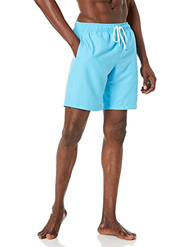 Amazon Essentials Men's 9' Quick-Dry Swim Trunk, Aqua Blue, Large