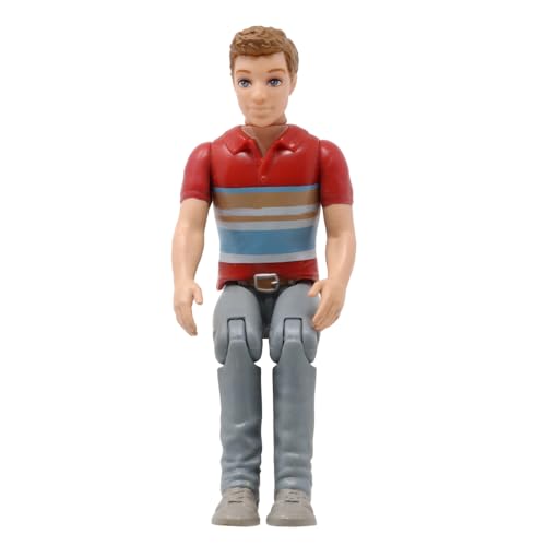 Fisher-Price Replacement Dad Loving Family Dollhouse - Replacement Articulated, Poseable, Father Figure with Brown Hair, Dressed in Striped Shirt and Gray Pants