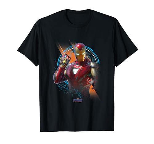 Marvel Avengers Endgame Iron Man Time Travel Platform Logo T-Shirt