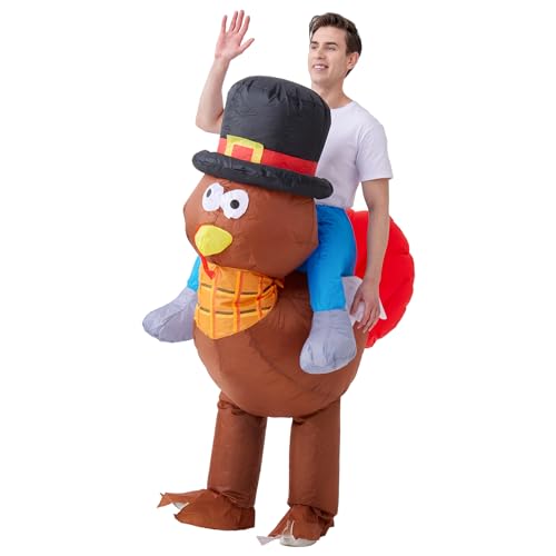 IRETG Thanksgiving Turkey Costume for Adult Inflatable Turkey Costume Funny Blow up Turkey Suit for Thanksgiving Day Party (Thanksgiving Turkey)