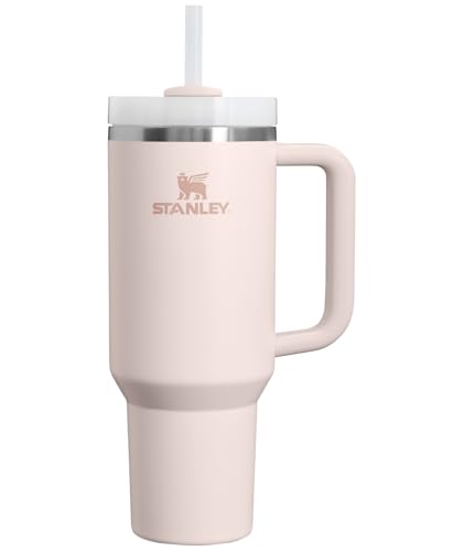 Stanley Quencher H2.0 FlowState Stainless Steel Vacuum Insulated Tumbler with Lid and Straw for Water, Iced Tea or Coffee, Smoothie and More, Rose Quartz 2.0, 40 OZ / 1.18 L