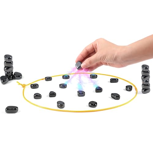 SHINXIN Magnetic Chess Game, Magnet Game, Magnetic Chess Game with Stones, Magnet Game with String, Magnetic Board Games, Puzzle Strategy Games, Family Games for Kids and Adults