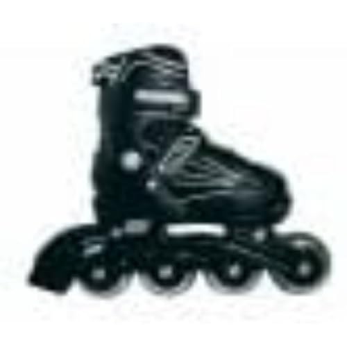 Outsiders - Adjustable Kids Inline Rollerblades - Black/Grey (Size: 31-34)