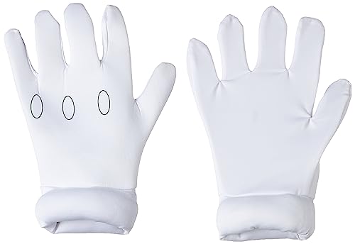 Disguise Men's Nintendo Super Mario Brothers Adult Gloves Costume Accessory, White, One Size