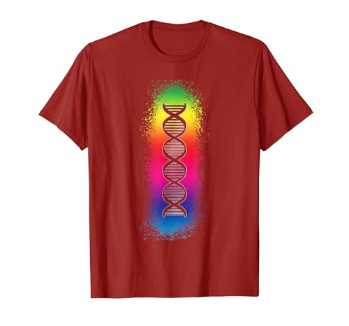 Human DNA Strand Rainbow Colorful TShirt