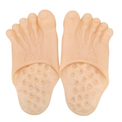 CARAFAST White Elephant gifts Gag gifts Funny Slippers Feet slippers Jumbo Funny Bare Feet for Kids and Adult