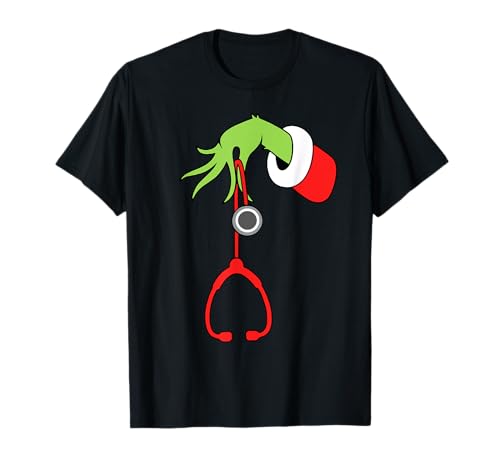 Nurse Christmas Stethoscope Nurses Xmas Pajamas PJs Women T-Shirt