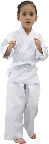 FLKKY Karate Uniform for Kids Adults Students with Belt Lightweight Student Karate Gi Sets Martial Arts Sports Karate suit-szie 00