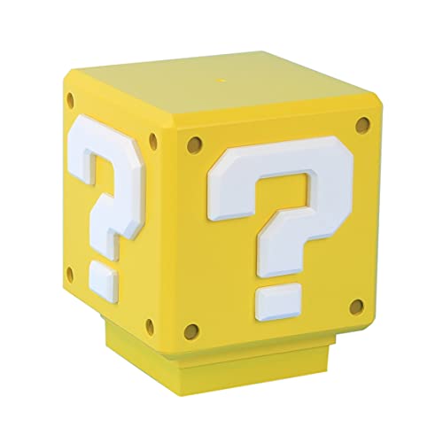 Super Mario Mini Question Block Light - Officially Licensed Super Mario Bros. Merchandise, Bedroom or Game Room Decor, Retro Gamer Gift, Battery Powered | Paladone