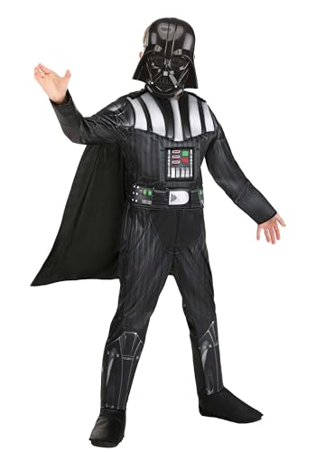 STAR WARS Boys Deluxe Darth Vader Costume, Kids Halloween Costume, Child - Officially Licensed Medium