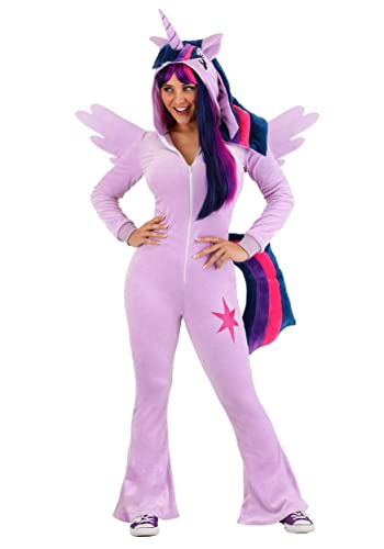 My Little Pony Twilight Sparkle Costume Purple Winged Unicorn Jumpsuit with Wings, Tail