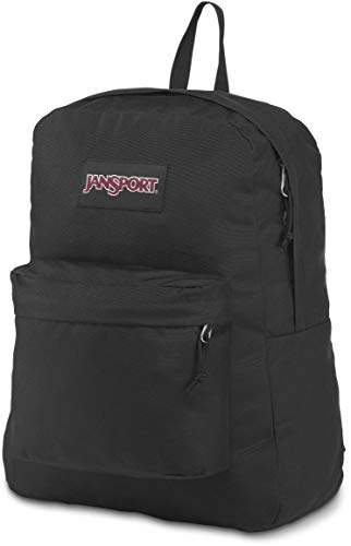 JanSport Superbreak Plus Backpack - Work, Travel, or Laptop Bookbag with Water Bottle Pocket - Black