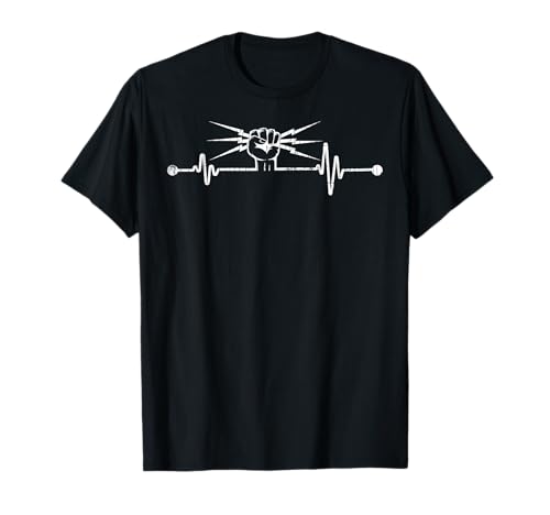 Electrician Funny Heartbeat Graphic T-Shirt