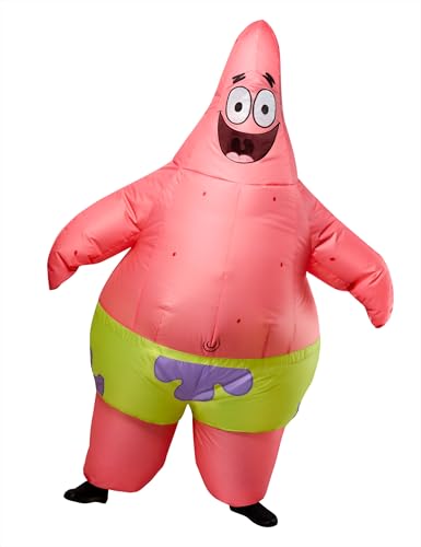 Rubie's SpongeBob SquarePants Patrick Star Cute Inflatable Costume With Built In Fan For Kids, For Themed Party and Halloween, One Size