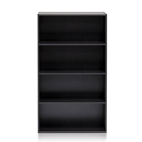 Furinno Pasir 4-Tier Bookcase / Bookshelf / Storage Shelves, Espresso