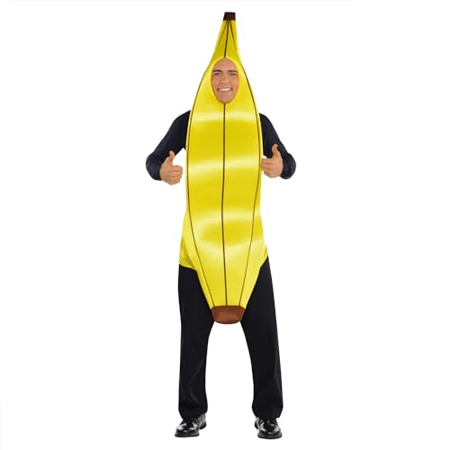 SPUNICOS Unisex Adult Banana Costume Christmas Costume for Families Get Together Fun Run Party