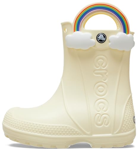 Crocs Handle It Rain Boots (Toddler/Little Kid), Buttercream, 7 US Unisex