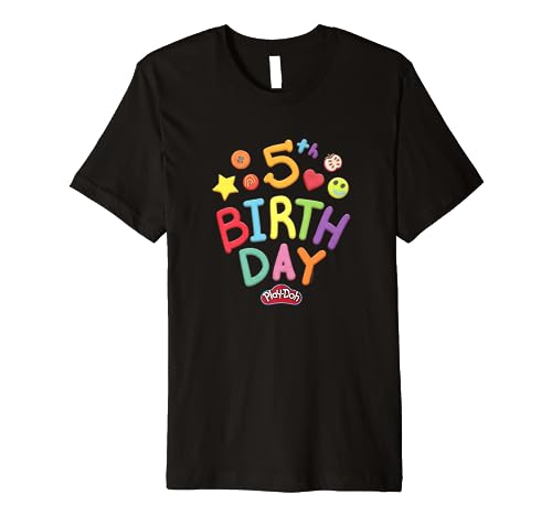 Play-Doh 5th Birthday Colorful Clay Logo Premium T-Shirt