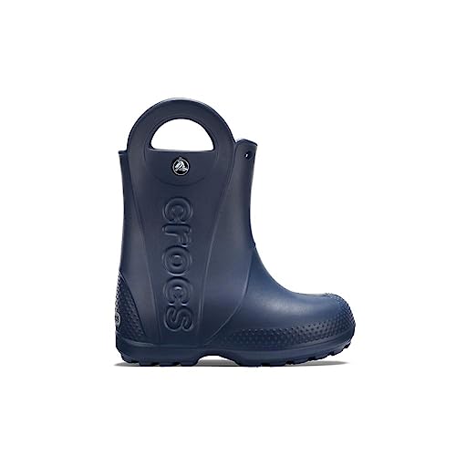 Crocs unisex child Rain Boot, Navy, 9 Toddler US