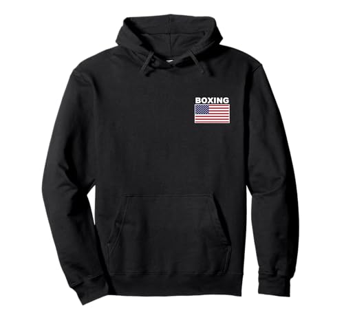 USA Flag Boxing Hoodie Pocket Boxer Training Jacket Gift Top Pullover Hoodie