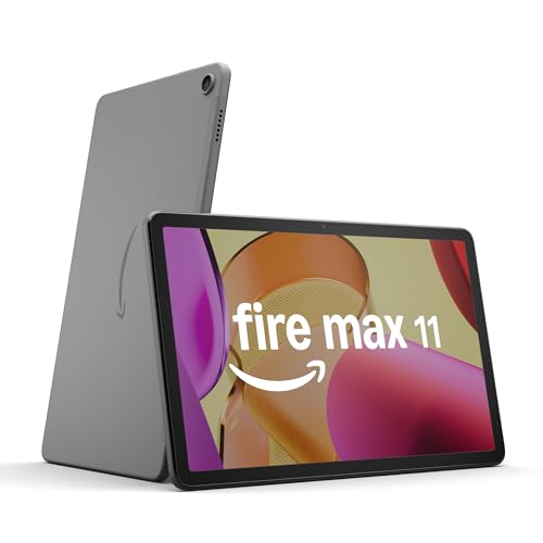 Amazon Fire Max 11 tablet (newest model) vivid 11” display, all-in-one for streaming, reading, and gaming, 14-hour battery life, optional stylus and keyboard, 64 GB, Gray