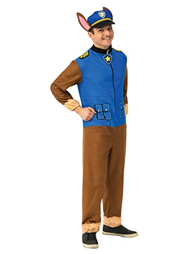 Rubie's Men's Paw Patrol Chase Jumpsuit Adult Sized Costumes, As Shown, Standard US