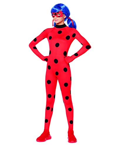 Spirit Halloween Miraculous Lady Bug Kids Jumpsuit Costume | Officially Licensed | Couple Costume | TV and Movie Costume