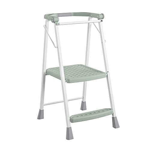 COSCO 2-Step Kitchen Stepper™ Adult Folding Step Stool, Kids Folding 'Helper' (Steel/Resin)