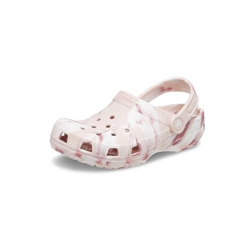 Crocs Classic Marbled Tie Dye Clog, Quartz/Multi, 4 US Unisex Big Kid