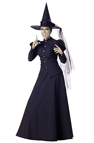 InCharacter Wretched Witch Adult Costume, X-Large Black