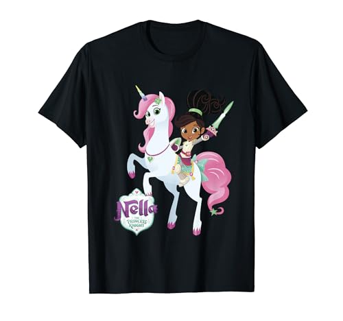 Nella The Princess Knight Nella Riding Trinket Portrait Logo T-Shirt