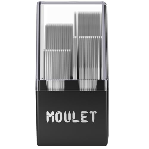 Moulet 56 Collar Stays for Men's Dress Shirts - Premium, 4 Sizes - Metal Collar Stays (Stainless Steel)