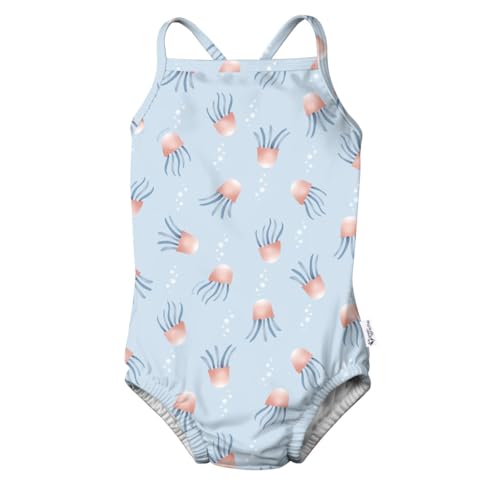 Eco Swimsuit Built-in Swim Diaper - Light Blue Jellyfish - 12mo