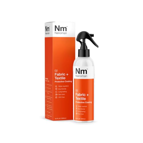 NANOMAN Water Repellent/Waterproof Spray for Shoes & Fabric incl Suede Leather Nubuck. Eco Friendly. Nanotech Formula Free of Alcohol & PFAS. Stain and Liquid Protection from Water Snow & Slush