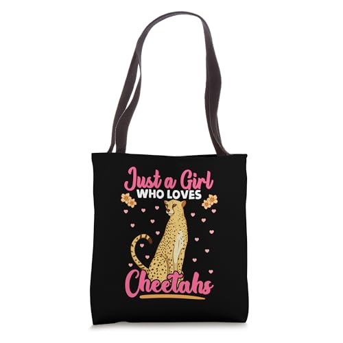 Just A Girl Who Loves Cheetahs African Savanna Zookeeper Tote Bag