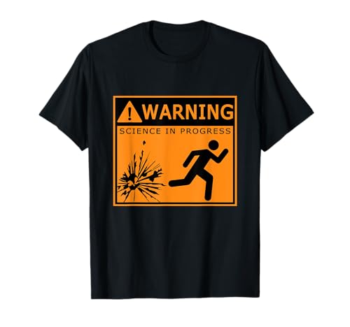 Warning Science in Progress Funny Scientist Tshirt T-Shirt