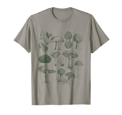 Vintage Mushrooms, edible mushrooms foraging gift, Fungi T-Shirt