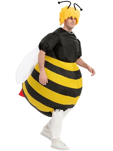 JYZCOS Inflatable Bee Costume Adult Blow up Halloween Fancy Dress