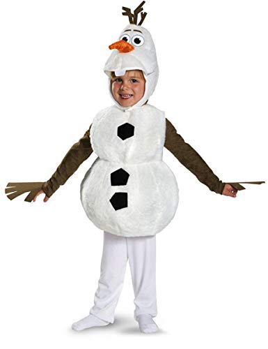 Disguise Baby's Disney Frozen Olaf Deluxe Toddler Costume,White,Toddler M (3T-4T)