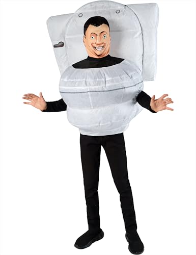 NECA Skibidi Toilet Inflatable Costume for Kids, for Fun and Unique Themed Party and Halloween, One Size