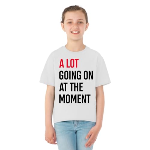 A Lot Going On at The Moment Music Concert Tshirt, Pop Culture Boys Girls Youth Shirt, White, Medium